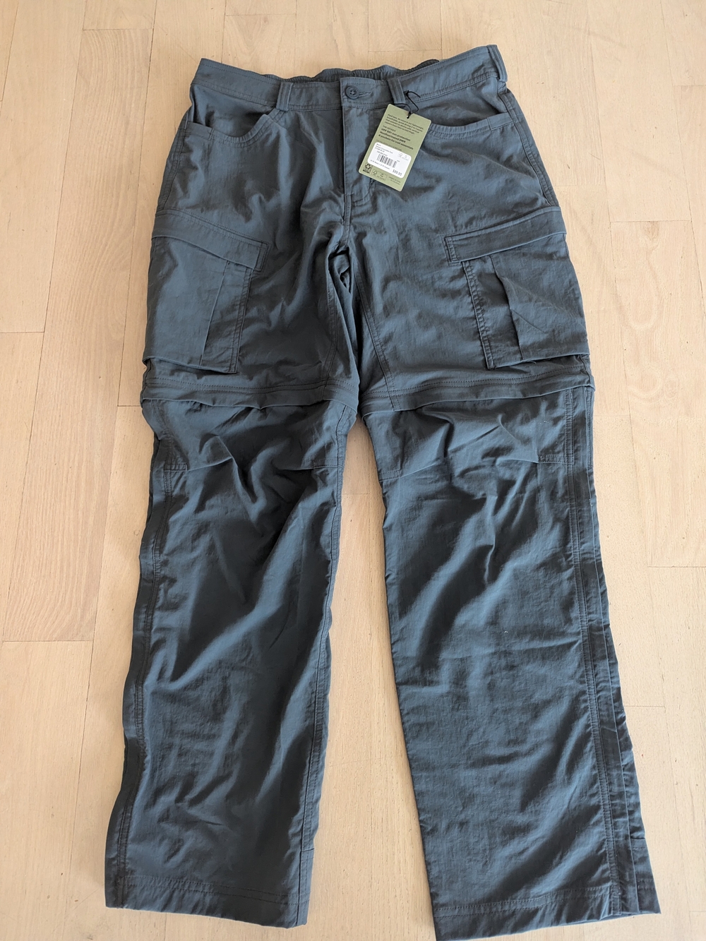 REI Sahara Men's Cargo Convertible/Zip-Off Pants in Stone Blue (Blue Gray) 🩶💙